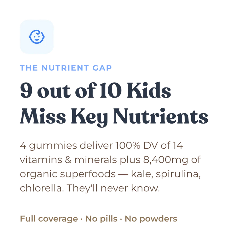 The nutrient gap: 9 out of 10 kids miss key nutrients