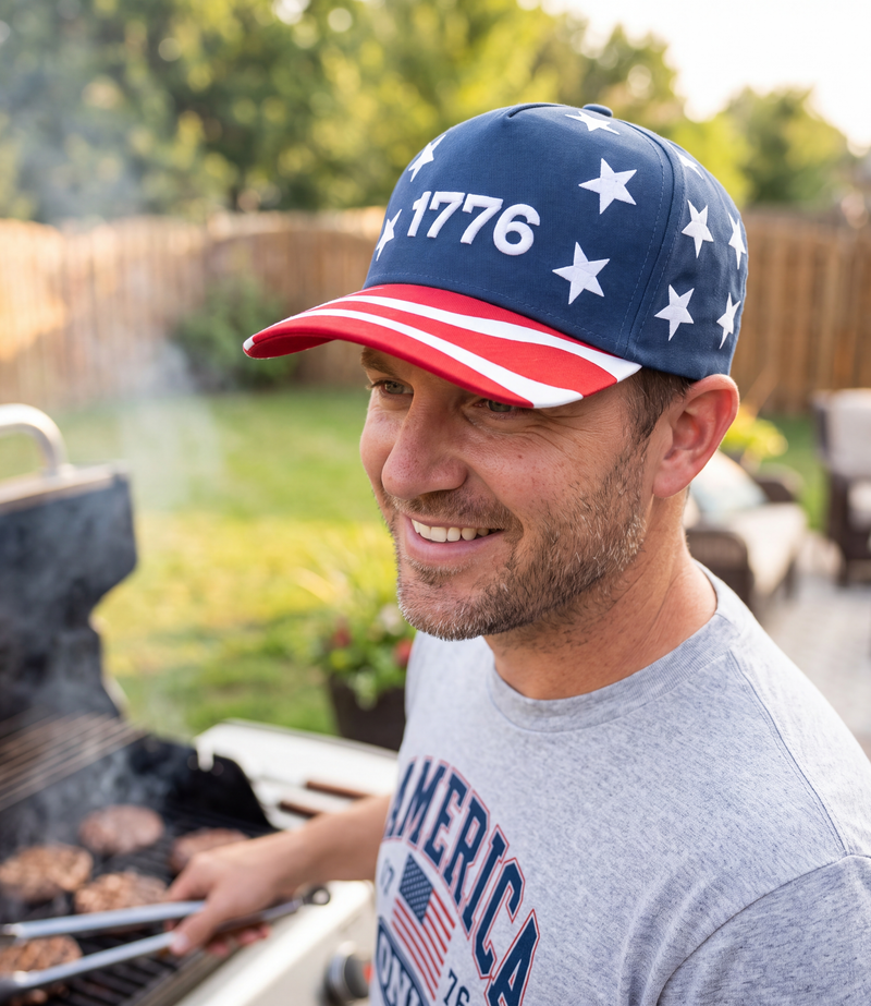 1776 Flag Bill Embroidered Hat