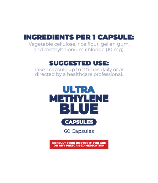Ultra Methylene Blue Capsules (60 Capsules) (30 Servings)