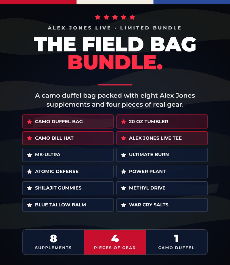 Alex Jones Live Field Bag Bundle