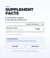Ultra Methylene Blue Capsules (60 Capsules) (30 Servings)