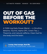 Ultimate Power Drink Mix - Energy & Focus* (Freedom Mango) (420 Grams) (30 Servings)