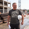 Theodore Roosevelt wearing the George's Demolition Services t-shirt in black