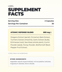 Atomic Defense - Natural health Defense* (60 Capsules) (30 Servings)