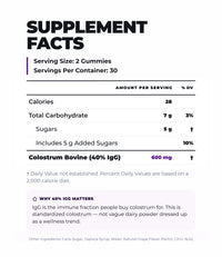 Bovine Colostrum Gummies - Gut & Immune Support (Grape) (60 Gummies) (30 Servings)