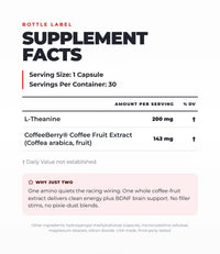 Ultimate Energy - Natural Caffeine & L-Theanine (30 Capsules) (30 Servings)