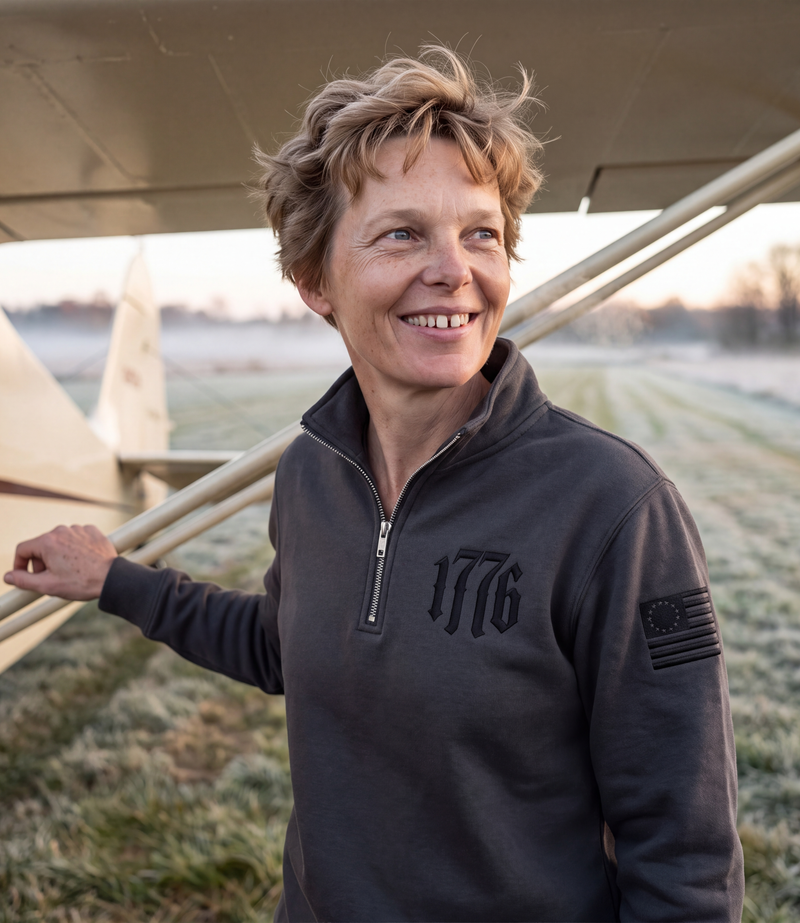 1776 Embroidered Quarter-Zip Sweatshirt