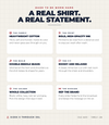A real shirt, a real statement
