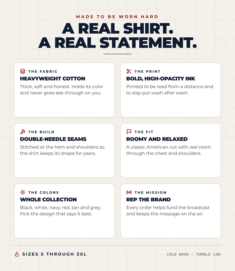 A real shirt, a real statement