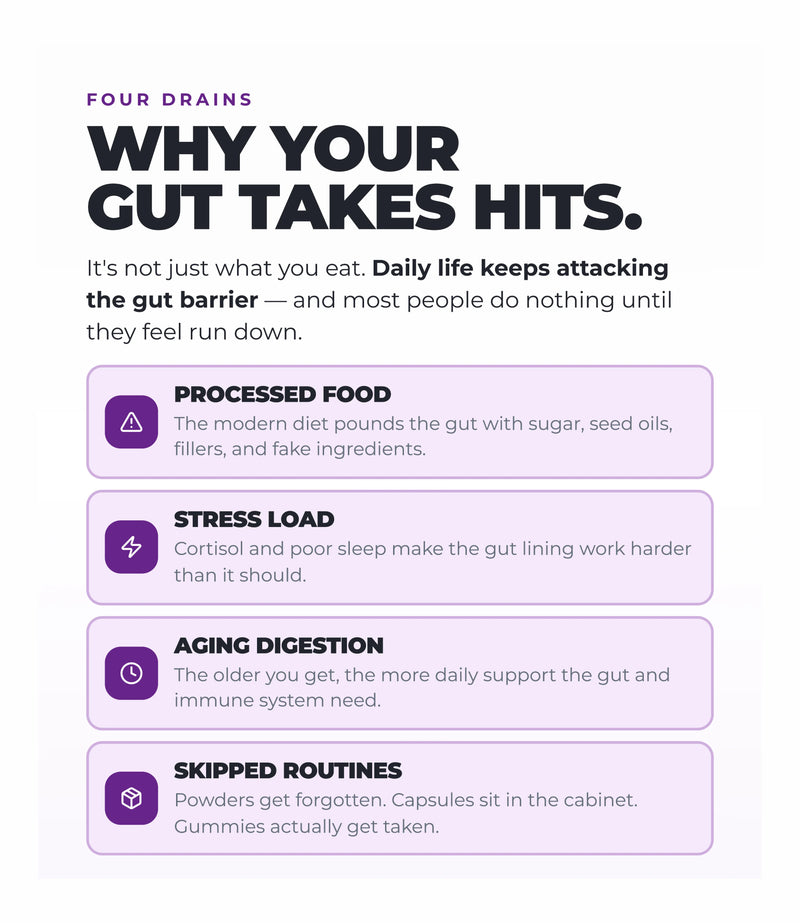 Bovine Colostrum Gummies - Gut & Immune Support (Grape) (60 Gummies) (30 Servings).