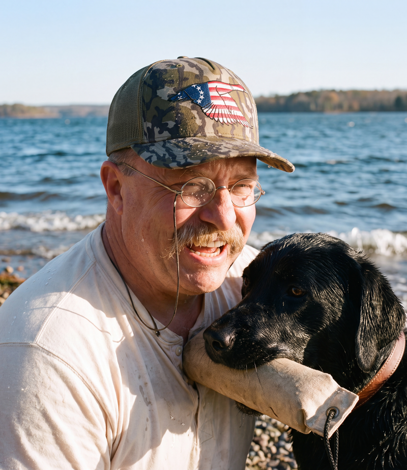 Betsy Ross Duck Embroidered Camo Trucker Hat