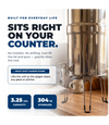Dual Carbon Platinum Gravity-Fed Water Filter System