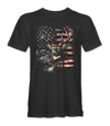 The Alex Jones Store - black Whitetail Flag T-Shirt - front