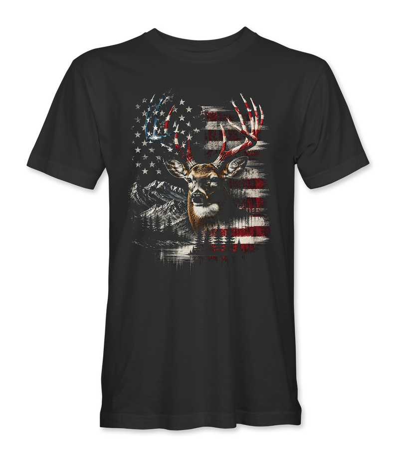 The Alex Jones Store - black Whitetail Flag T-Shirt - front