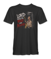 The Alex Jones Store - Front of black Lord Make Me Fast And Accurate t-shirt with surveillance camera graphic