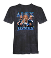 The Alex Jones Store - Front of Vintage Black Alex Jones retro collage limited edition mineral wash t-shirt