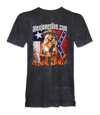 The Alex Jones Store - Front of Vintage Black Texas Rebel limited edition mineral wash t-shirt