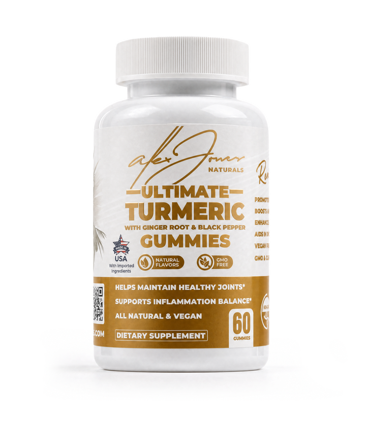 Ultimate Turmeric Gummies With Ginger Root & Black Pepper (Peach Flavor) (60 Gummies) (60 Servings)