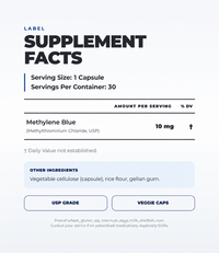 Ultra Methylene Blue Capsules (60 Capsules) (30 Servings)