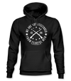 The Alex Jones Store - Black pullover hoodie with white 'We Are Not Descended From Fearful Men 1776' crossed muskets crest design