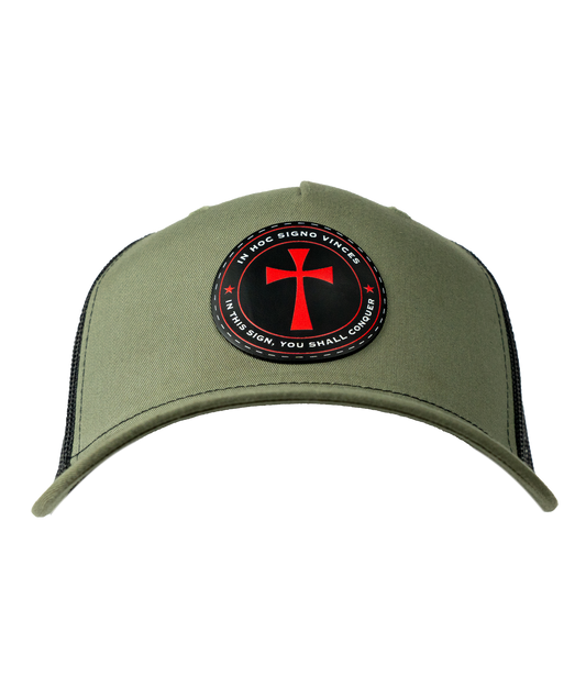 "You Shall Conquer" Leather Patch Hat