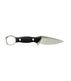 The Alex Jones Store - Reverse view of Alex Jones Ring Blade with sculpted black handle, ring pommel and stone-washed blade for tactical grip control