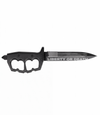 The Alex Jones Store - Reverse blade of Liberty or Death Trench War Dagger showing American flag and 'Liberty Or Death' engraving on dark steel