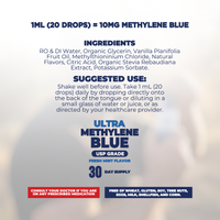 Ultra Methylene Blue - Fresh Mint Flavor (50mL) (30 Servings).