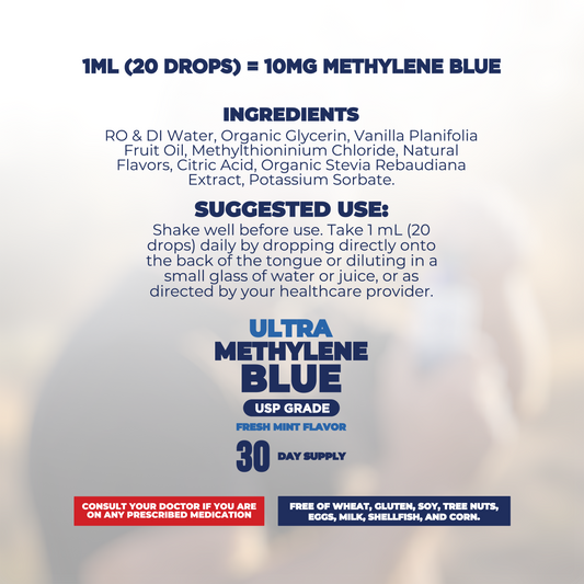 Ultra Methylene Blue - Fresh Mint Flavor (50mL) (30 Servings)
