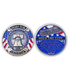 The Alex Jones Store - Hold The Line challenge coin set, front and back views with 'Fight For Freedom' Liberty Bell and 'We The People' Reagan quote