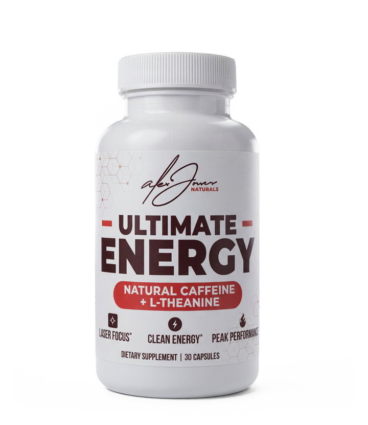 Ultimate Energy - Natural Caffeine & L-Theanine (30 Capsules) (30 Servings).