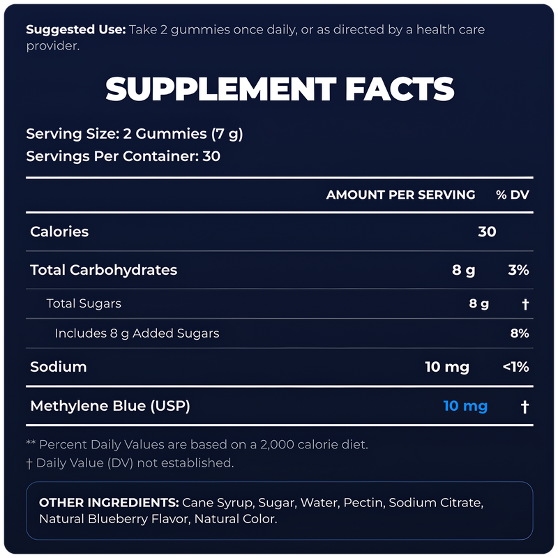 Ultra Methylene Blue Gummies (60 Gummies)