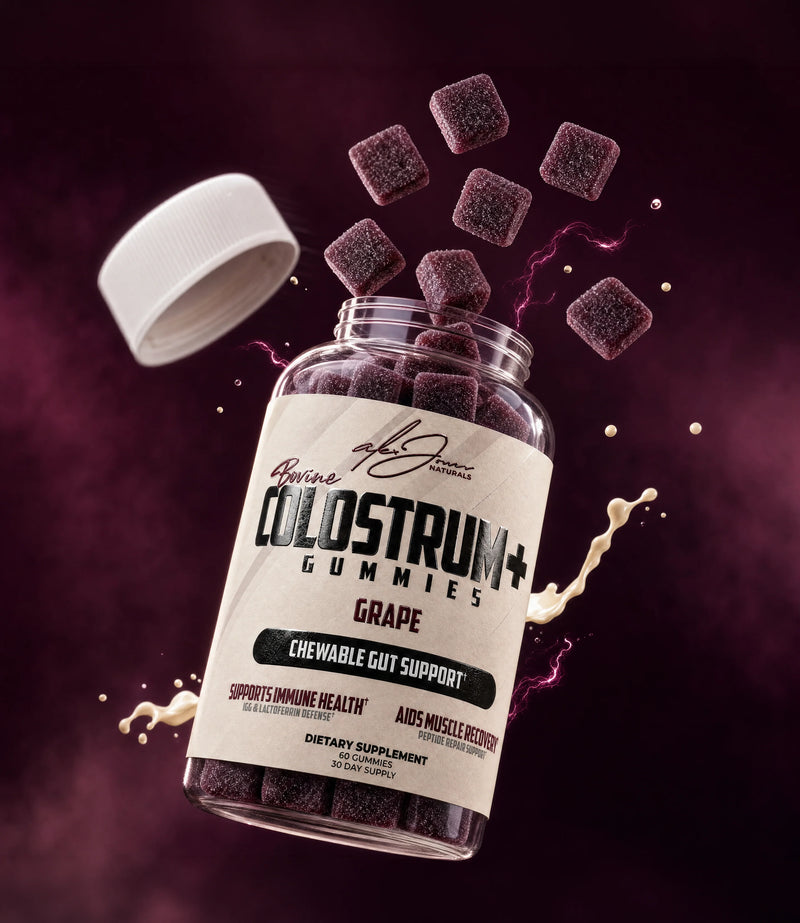 Bovine Colostrum Gummies - Gut & Immune Support (Grape) (60 Gummies) (30 Servings).
