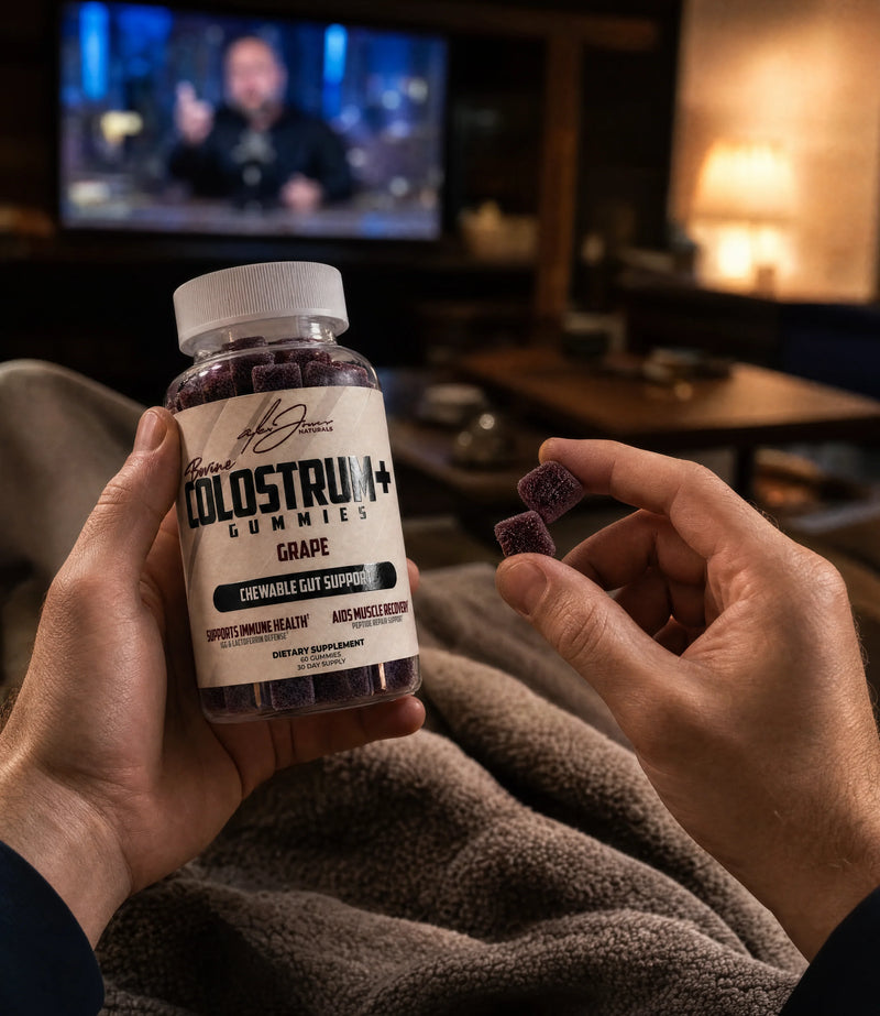 Bovine Colostrum Gummies - Gut & Immune Support (Grape) (60 Gummies) (30 Servings).