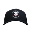 The Alex Jones Store - Black trucker hat with embroidered Punisher skull and '1776' reading 'Rebellion To Tyrants Is Obedience To God'