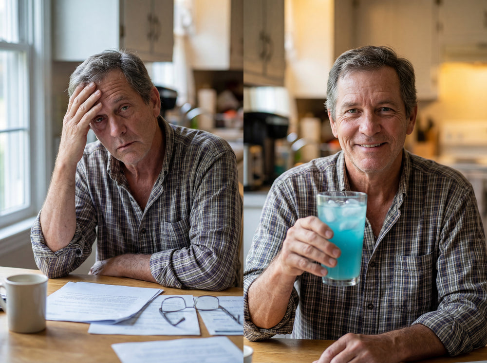 Before and after: brain fog versus mental clarity